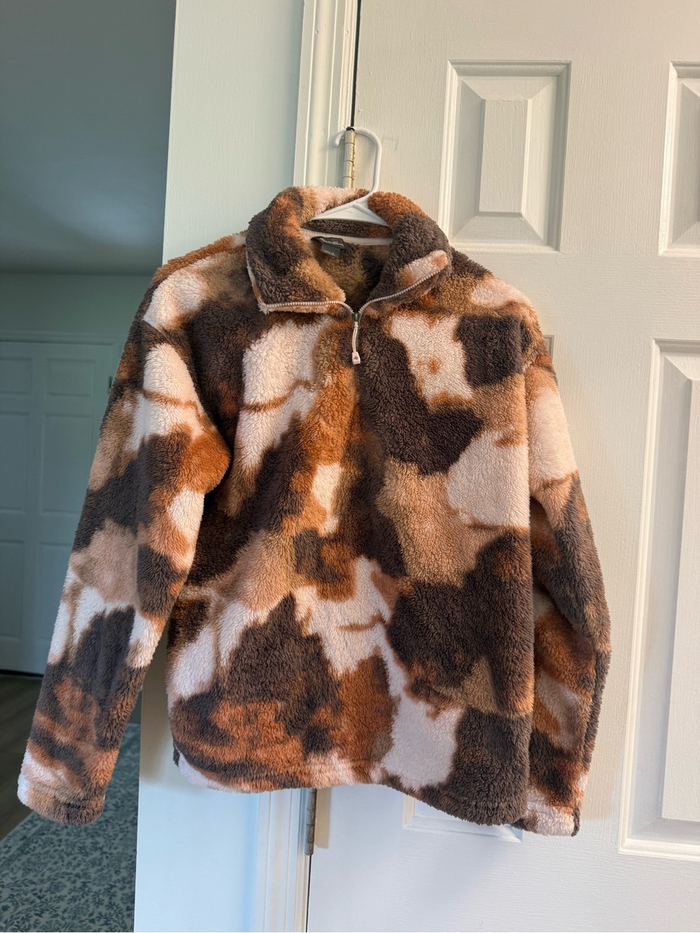 Eddie Bauer Women's Zip-Up Sherpa Jacket - Brown & White Camo